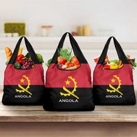 Angola Country Flag Grocery Bag Virtus Unita Fortior