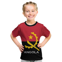 Angola Country Flag Kid T Shirt Virtus Unita Fortior