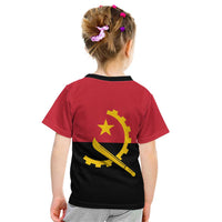 Angola Country Flag Kid T Shirt Virtus Unita Fortior