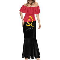 Angola Country Flag Mermaid Dress Virtus Unita Fortior