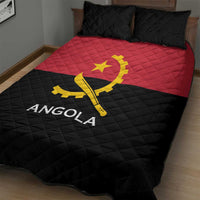 Angola Country Flag Quilt Bed Set Virtus Unita Fortior