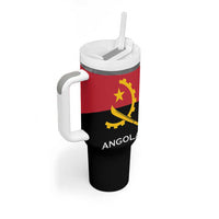 Angola Country Flag Tumbler With Handle Virtus Unita Fortior