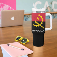 Angola Country Flag Tumbler With Handle Virtus Unita Fortior