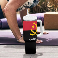 Angola Country Flag Tumbler With Handle Virtus Unita Fortior