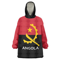 Angola Country Flag Wearable Blanket Hoodie Virtus Unita Fortior