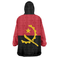 Angola Country Flag Wearable Blanket Hoodie Virtus Unita Fortior