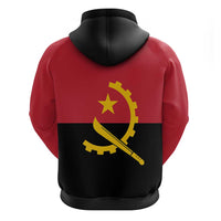 Angola Country Flag Zip Hoodie Virtus Unita Fortior