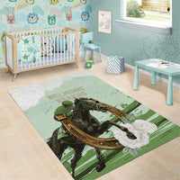 158th Anniversary Belmont Horse Racing Area Rug Run for the Carnations