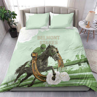 158th Anniversary Belmont Horse Racing Bedding Set Run for the Carnations