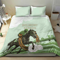 158th Anniversary Belmont Horse Racing Bedding Set Run for the Carnations