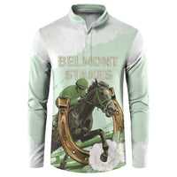158th Anniversary Belmont Horse Racing Button Sweatshirt Run for the Carnations