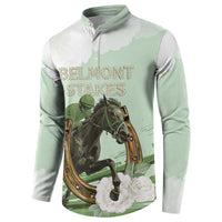 158th Anniversary Belmont Horse Racing Button Sweatshirt Run for the Carnations