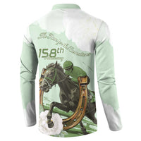 158th Anniversary Belmont Horse Racing Button Sweatshirt Run for the Carnations