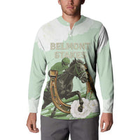 158th Anniversary Belmont Horse Racing Button Sweatshirt Run for the Carnations