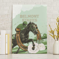 158th Anniversary Belmont Horse Racing Canvas Wall Art Run for the Carnations