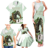 158th Anniversary Belmont Horse Racing Family Matching Tank Maxi Dress and Hawaiian Shirt Run for the Carnations