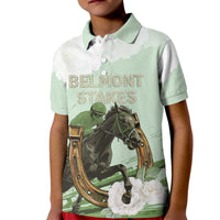 158th Anniversary Belmont Horse Racing Kid Polo Shirt Run for the Carnations