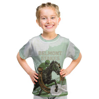 158th Anniversary Belmont Horse Racing Kid T Shirt Run for the Carnations