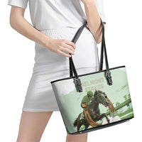 158th Anniversary Belmont Horse Racing Leather Tote Bag Run for the Carnations