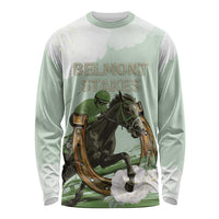 158th Anniversary Belmont Horse Racing Long Sleeve Shirt Run for the Carnations