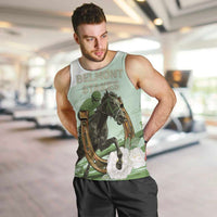 158th Anniversary Belmont Horse Racing Men Tank Top Run for the Carnations