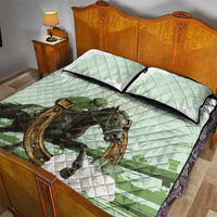 158th Anniversary Belmont Horse Racing Quilt Bed Set Run for the Carnations