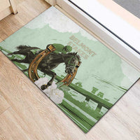 158th Anniversary Belmont Horse Racing Rubber Doormat Run for the Carnations