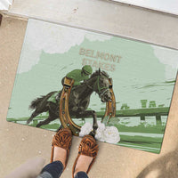 158th Anniversary Belmont Horse Racing Rubber Doormat Run for the Carnations