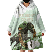 158th Anniversary Belmont Horse Racing Wearable Blanket Hoodie Run for the Carnations