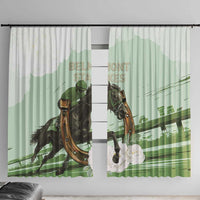 158th Anniversary Belmont Horse Racing Window Curtain Run for the Carnations