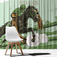 158th Anniversary Belmont Horse Racing Window Curtain Run for the Carnations