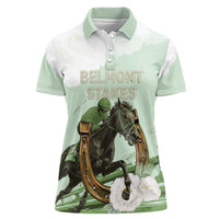 158th Anniversary Belmont Horse Racing Women Polo Shirt Run for the Carnations