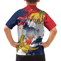 Ra Hachiri 976 Family Matching Puletasi and Hawaiian Shirt Mayotte Map With Ylang Ylang