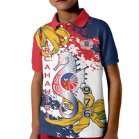 Ra Hachiri 976 Kid Polo Shirt Mayotte Map With Ylang Ylang