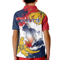 Ra Hachiri 976 Kid Polo Shirt Mayotte Map With Ylang Ylang