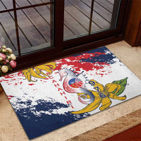 Ra Hachiri 976 Rubber Doormat Mayotte Map With Ylang Ylang