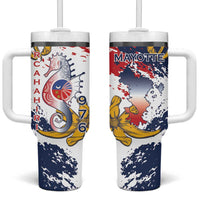 Ra Hachiri 976 Tumbler With Handle Mayotte Map With Ylang Ylang