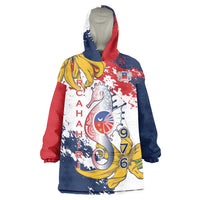 Ra Hachiri 976 Wearable Blanket Hoodie Mayotte Map With Ylang Ylang