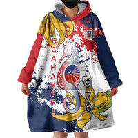 Ra Hachiri 976 Wearable Blanket Hoodie Mayotte Map With Ylang Ylang