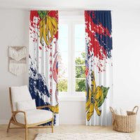 Ra Hachiri 976 Window Curtain Mayotte Map With Ylang Ylang
