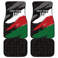 Custom Kenya Rugby Sevens Car Mats African Pattern - Grunge Style - Wonder Print Shop