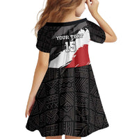 Custom Kenya Rugby Sevens Family Matching Off Shoulder Maxi Dress and Hawaiian Shirt African Pattern - Grunge Style - Wonder Print Shop