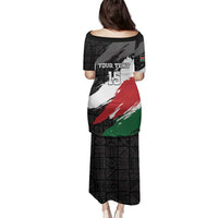 Custom Kenya Rugby Sevens Family Matching Puletasi and Hawaiian Shirt African Pattern - Grunge Style - Wonder Print Shop