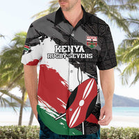 Custom Kenya Rugby Sevens Hawaiian Shirt African Pattern - Grunge Style - Wonder Print Shop