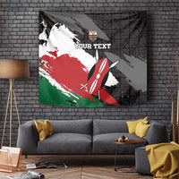 Custom Kenya Rugby Sevens Tapestry African Pattern - Grunge Style - Wonder Print Shop