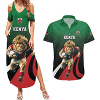 Kenya Rugby Custom Couples Matching Summer Maxi Dress and Hawaiian Shirt Go Simbas - Wonder Print Shop