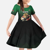 Kenya Rugby Custom Family Matching Mermaid Dress and Hawaiian Shirt Go Simbas - Wonder Print Shop