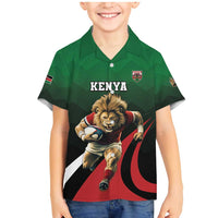 Kenya Rugby Custom Family Matching Mermaid Dress and Hawaiian Shirt Go Simbas - Wonder Print Shop