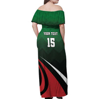 Kenya Rugby Custom Family Matching Off Shoulder Maxi Dress and Hawaiian Shirt Go Simbas - Wonder Print Shop