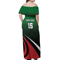 Kenya Rugby Custom Off Shoulder Maxi Dress Go Simbas - Wonder Print Shop